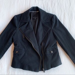Banana Republic Black Canvas Moto Jacket - sz XS